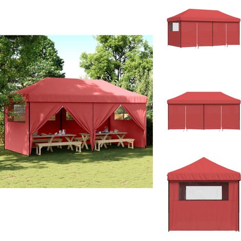 Tente de réception pliable escamotable avec 4 parois latérales - Tents Gazebos - Abri Extérieur - Tentes Pliables - Chapiteaux Événements - Tente Fete (1/5)