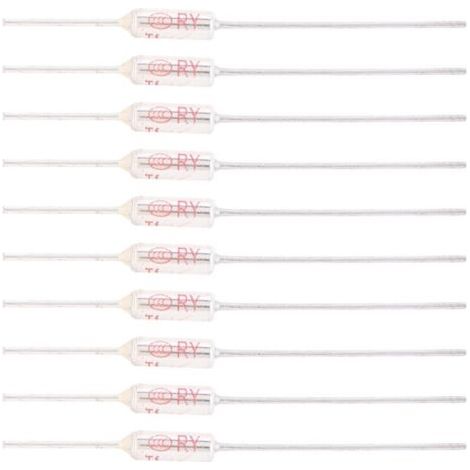10pcs Métal Shell Fusible Thermique Coupure 250vac 10a Fusible De Température Tf 72-250℃77℃ Produits Électriques Ménagers Ou Industriels (1/5)