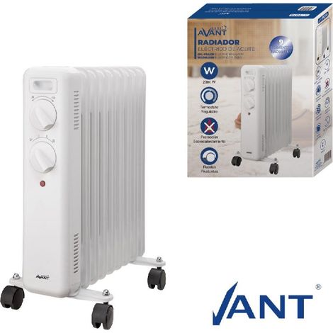 Radiador de aceite avant 9 elementos 2000w - altura 45cm