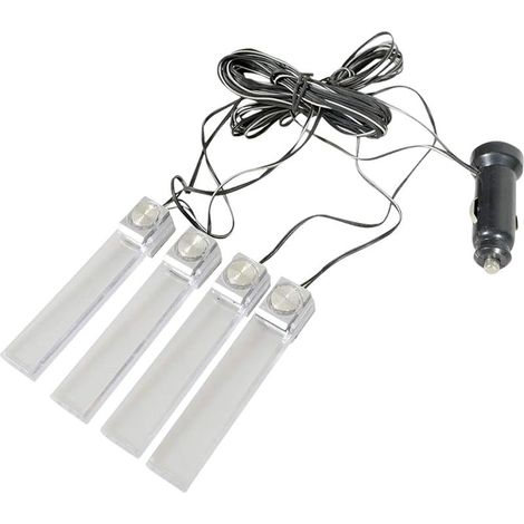 Car LED Lights Interior, 2 Colors Door Pedal Lighting, RGB Auto Ambient Lighting, Car Interior Lighting, Auto Dashboard Light, 4 in 1 Car Light, RGB Car Ambient Lights, Car Lighting For Dashboard (1/5)