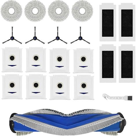 Ersatzteile für den Covacs T30 Omni / T30 Pro Omni Saugroboter: Hauptseitenbürste, HEPA-Filter, Reinigungstuch und Staubbeutel (1/5)