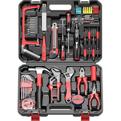 101-Piece Hand Tool Kit, Multifunctional DIY & Electrical Repair Tools, Premium Alloy Screwdrivers and Wrenches, Complete Kit for Home Electricians - KINZON