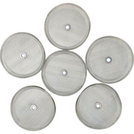Ersatzfilter für Kaffeemaschinen, 10,2 cm Edelstahlgewebe mit Metallring, 800–1000 ml (1/3)