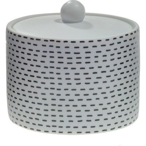Caja de algodón Porcelana INES Blanco y Negro Spirella (1/3)