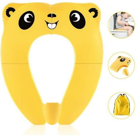 Siège de Toilette Pliable pour Enfant, Réducteur de Toilette Pliable, Voyage Siège Pliable de Toilette avec Boucle (1/3)