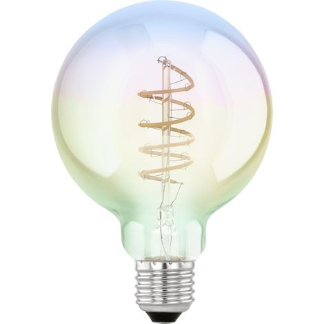 Lampe LED E27 dimmable, globe filament vintage spirale, ampoule (1/5)