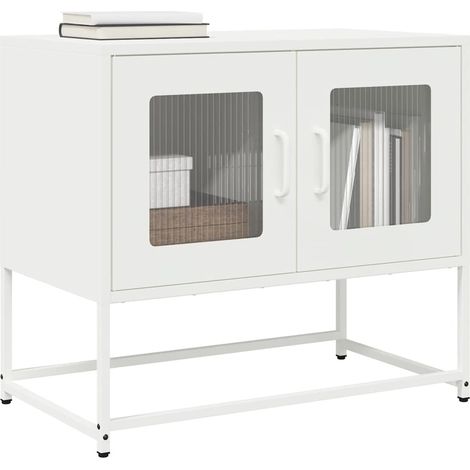 TV-Schrank Weiß 68x39x60,5 cm Kaltgewalzter Stahl