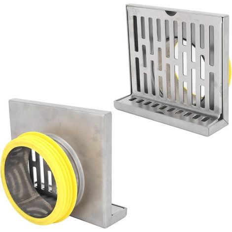 Siphon de sol d'angle, surface en forme de L, antirouille, résistant à la corrosion, processus de conception, adapté au siphon de sol latéral de tuyau de 5 pouces, adapté au tuyau de 110 (1/3)
