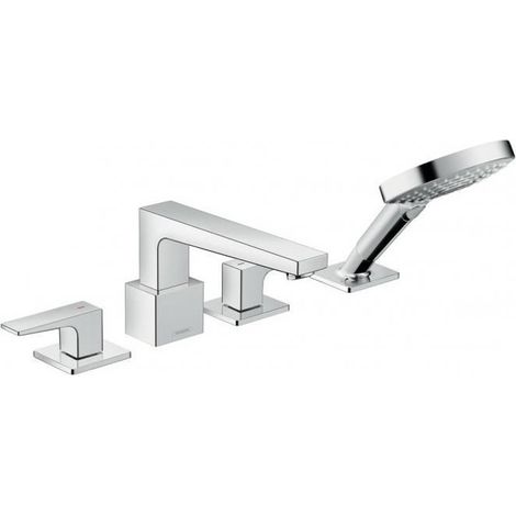 Hansgrohe Metropol 4-Loch Wannenrandarmatur mit Hebelgriffen für Secuflex (32553000)