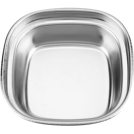 1 Assiette à sauce en acier inoxydable, plateau condiments, surface lisse, pour sushi et barbecue (1/5)