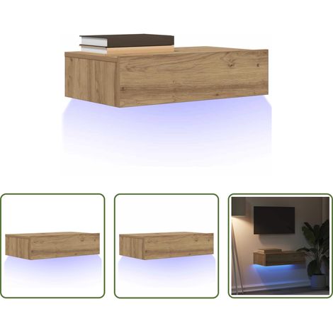 LED-Leuchten - TV-Schrank mit LED-Leuchten Artisan-Eiche 60x35x15,5 cm (1/5)