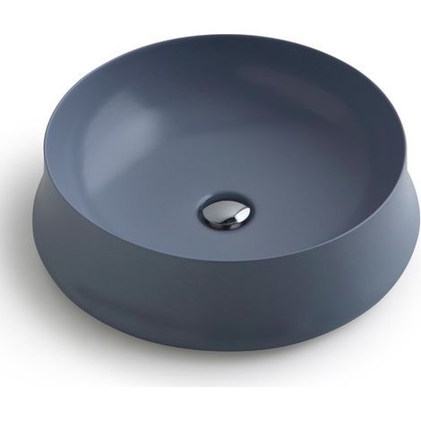 SIMAS Lavabo Tondo Da Appoggio Azzurro