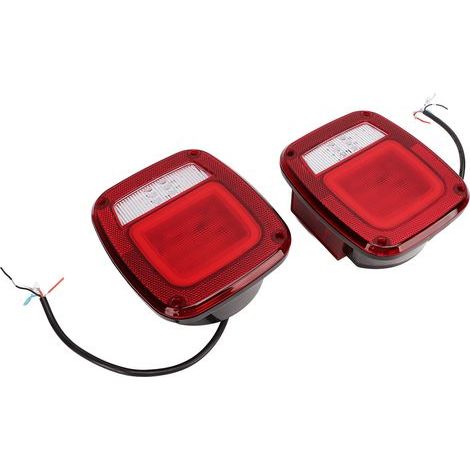 Feux arrière LED 12V pour Wrangler CJ TJ YJ – Éclairage clair et lumineux – Durable et fiable – Multifonctionnel avec feu stop et de gabarit (1/3)