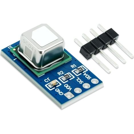 Module de capteur de gaz SCD41 SCD41 - Détecte le CO2, le dioxyde de carbone, les modules de capteur de gaz QIQIAZI SCD41, la température et l'humidité dans un capteur avec communication I2C (1/5)