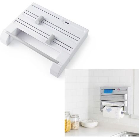 Distributeur essuie tout papier aluminium film devidoir mural pratique (1/5)