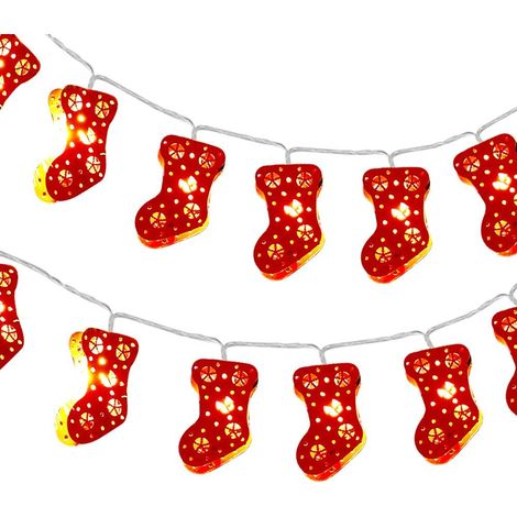 Guirlande lumineuse de Noël KOTONAMI, 3 m (9,8 pi), 20 LED, fonctionnant sur piles, rouge [3 piles AA non incluses] (1/5)