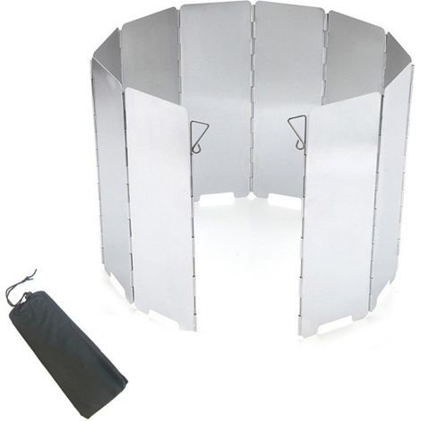 Pare-vent de poêle pliable léger pour camping et pique-nique, pare-bise portable pour réchaud extérieur (1/5)