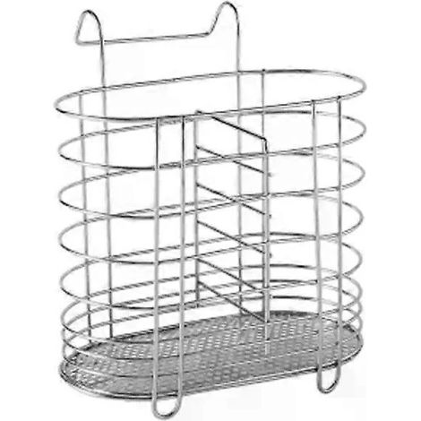 Porte-couverts suspendu en métal, panier de rangement pour cuillères, fourchettes et baguettes, organisateur d'ustensiles de cuisine, égouttoir à vaisselle (1/5)