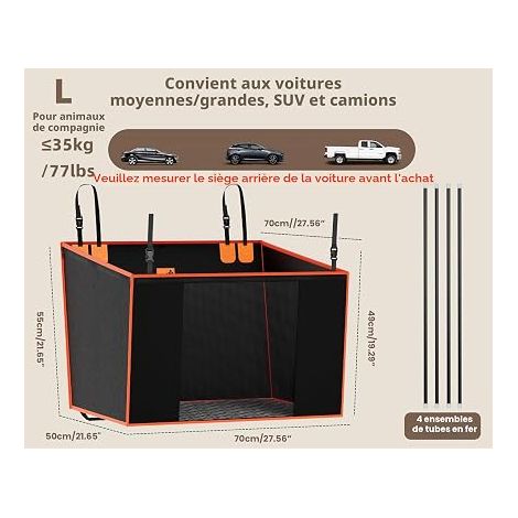 Car Seat for Small and Medium Dogs, Transport Basket with Mesh (1/4)
