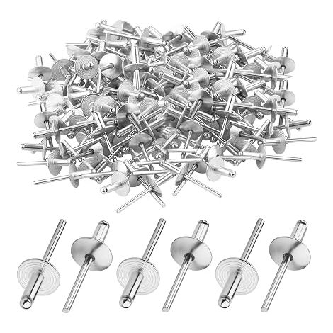 120 Pcs 4.8 x 20mm Grande tête en aluminium Vis à vis Diamètre de la bretelle 16mm pour les projets automobiles, meubles, équipements industriels et bricolage (1/4)
