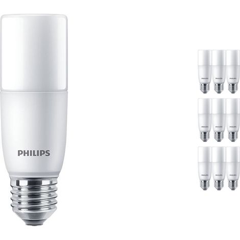 Lot 10x Philips Corepro LED E27 Tubular Stick Dépolie 9.5W 1050lm