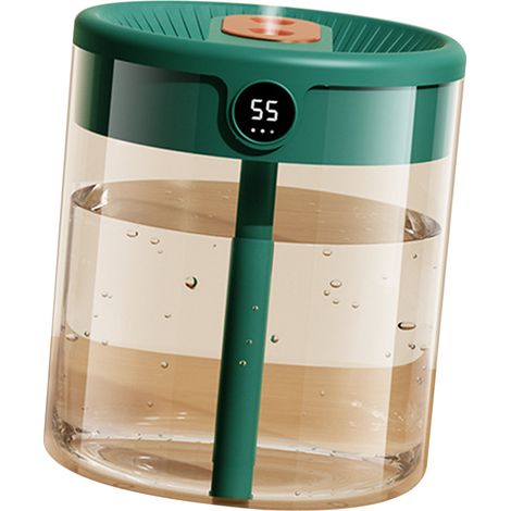 2-Liter-Dual-Jet-USB-Luftbefeuchter mit LCD-Anzeige der Luftfeuchtigkeit, Aromadiffusor mit großem Fassungsvermögen für Zuhause und Schlafzimmer, Grün (1/5)