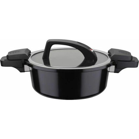 GSW Niederdruckkochtopf 4 L Schwarz 24 cm