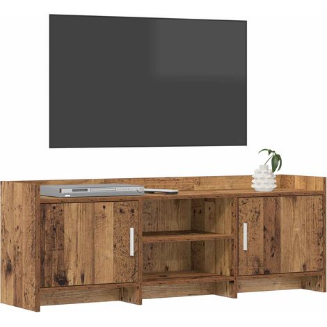 Mobile TV Armadietto TV Mobile Porta TV 130 x 33 x 47 cm Legno antico Legno ingegnerizzato (1/5)