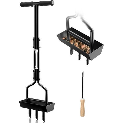Aérateurs de Gazon Manuels avec Bac de Rangement et Outils de Jardin - Scarificateur Gazon Aerateur Pelouse Core Aérateur (1/5)