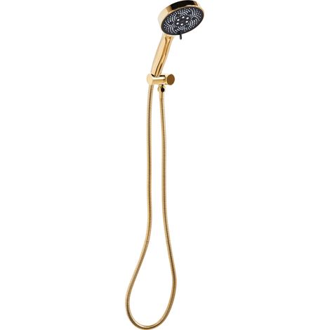 Conjunto de alcachofa y manguera clásico moderno 5 modos de chorro de metal dorado Ichma
