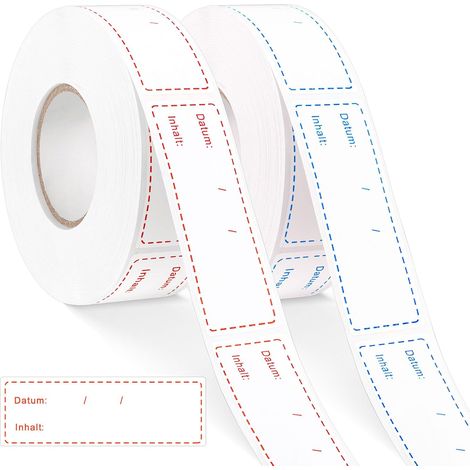 1000 étiquettes autocollantes pour congélateur, 75 x 25 mm, amovibles et imperméables, pour contenants alimentaires, verres et confitures. (1/5)