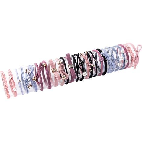 Élastique À Cheveux - Lot De 25 Pièces - Pour Cheveux Épais - Usage Multifonctionnel - Femme Et Fille (1/5)