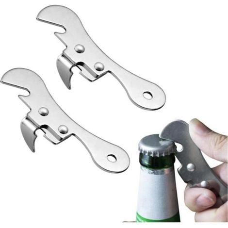 Ouvre Boite - 2Pcs - Acier Inoxydable - Multifonction - 9,7 cm X 3 cm - Contemporain (1/4)