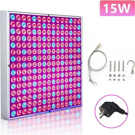 Wolketon 15W Grow Light Lamparas LED Cultivo Interior Full Spectrum Lámpara de Planta Regulable