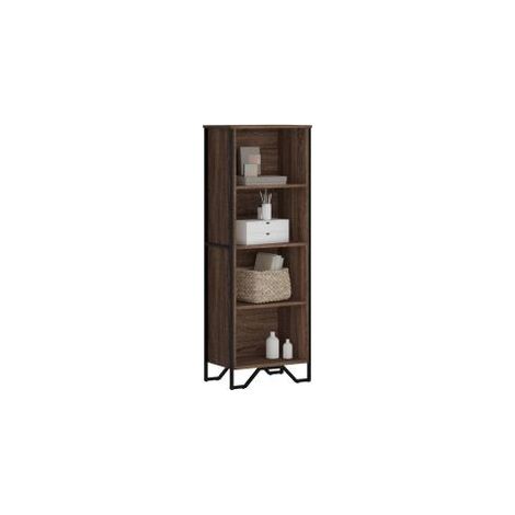 Bibliothèque chêne marron 50x31x137,5 bois d'ingénierie (1/5)