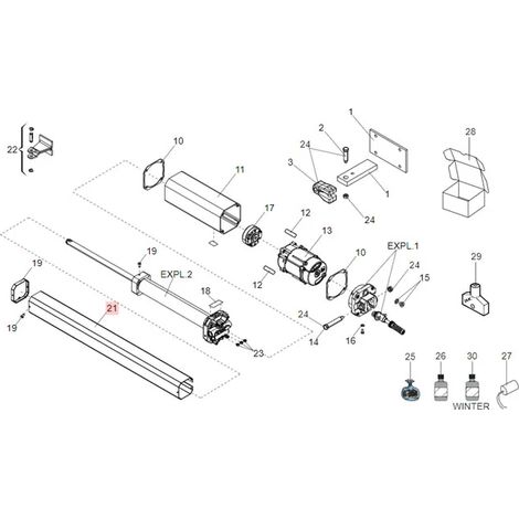 Carter für Motor 402 Originalersatzteil FAAC 7272085 (1/3)