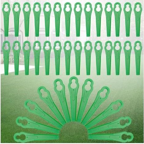 120 pièces Lames de Rechange pour Coupe Bordure,Tondeuse à Gazon en Plastique Lames,Lames de Coupe en Plastique de Remplacement,Lames de Grass Trimmer Brush Cutter,Lames en Plastique de Rechange (1/5)