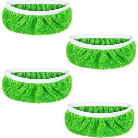 Copritesta di ricambio per mocio, confezione di ricambi per testine in microfibra, riutilizzabili, adatte sia per uso asciutto che bagnato.