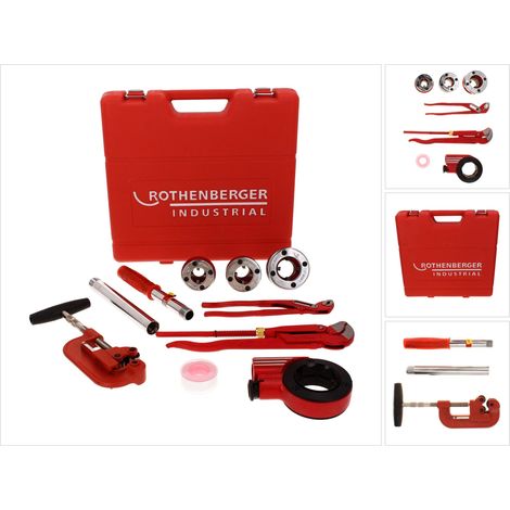 ROTHENBERGER Industrial Kit sanitaire professionnel pour bricoleurs en mallette 10 pièces - 070673E
