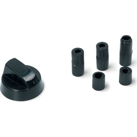 Kit manopola universale nera forno piano cottura cucina inserti mezzaluna (1/4)