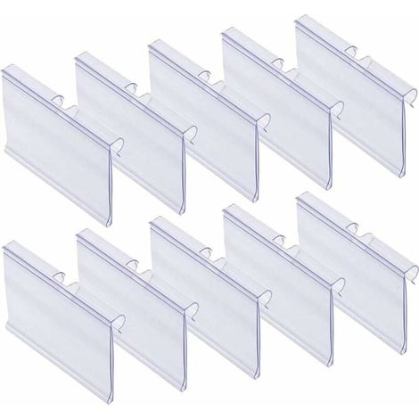 70 pezzi Porta etichette per prezzi da scaffale, Porta etichette per scaffali, Porta etichette, per esporre i prezzi al dettaglio dei supermercati, cartellini dei prezzi dei prodotti, biglietti da vis (1/5)