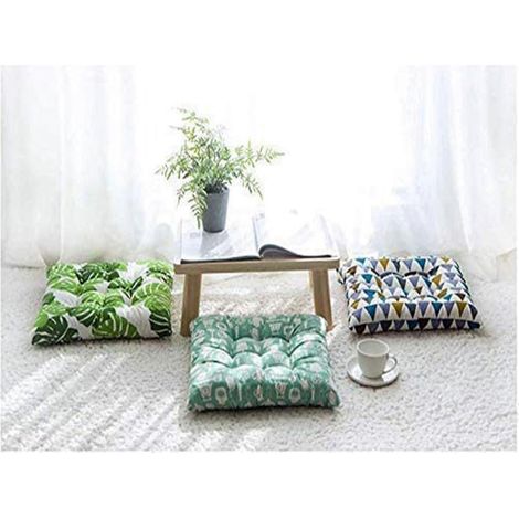 Ensemble de 4 coussins de siège 40x40cm pour chaise, jardin, balcon et terrasse. (1/4)