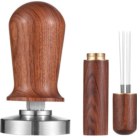 Espresso-Tamper und Vorteile für Kaffeeliebhaber – Holzgriff, Edelstahlbasis – Geeignet für Espresso – Barista-Set – 51 mm