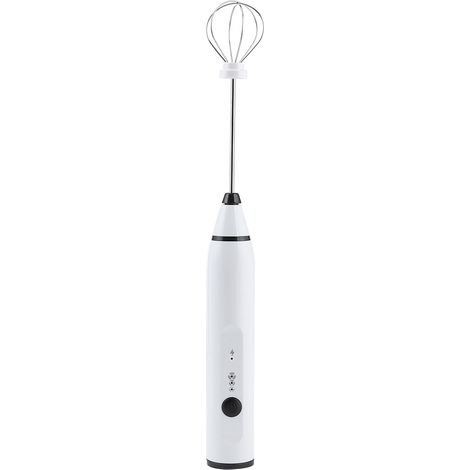 Wiederaufladbarer Milchaufschäumer, elektrischer Kaffeemixer, Hand-Eierquirl, Küchenhelfer, Weiß (1/5)