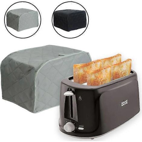 Toasterabdeckung aus Polyester, Staubschutzhülle für 2-/4-Scheiben-Toaster, Schutzhülle und Fettschutz-30x20x20cm-gray