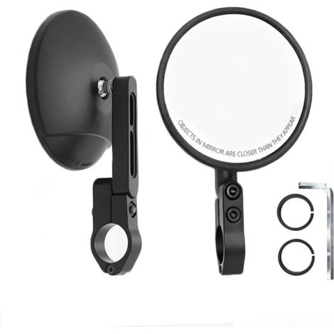 Espejo Para Motocicleta - Aluminio CNC - Ajustable 360° - Compatible Con Manillar De 22 mm Y 25 4 mm - 2 Unidades (1/5)