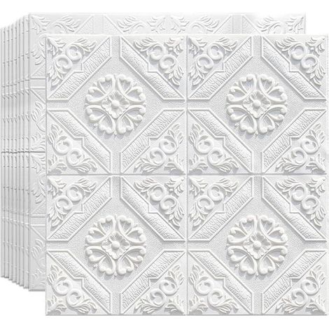 30 pièces- Panneaux muraux 3D papier peint panneaux imitation brique imperméables pour chambre, salle de bain, cuisine, cheminée (1/5)