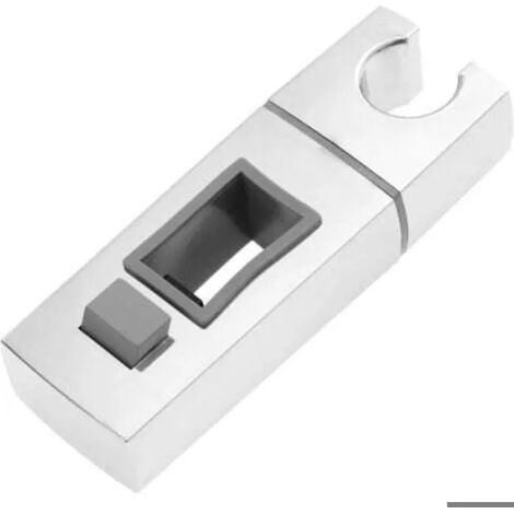 Support coulissant réglable pour pommeau de douche, barre coulissante carrée, fixation murale, support pour douchette de salle de bain (1/4)