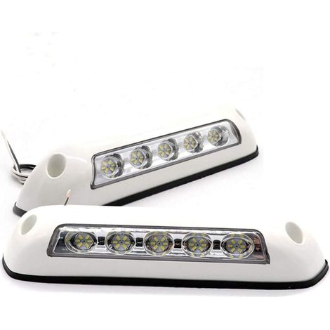 2Pcs RV LED Awning Lights 12V Waterproof LED Porch Lights Interior Wall Lamps for Caravan Motorhome Boat Yacht Trailer Trucks (lampes murales intérieures pour caravane, bateau, remorque)