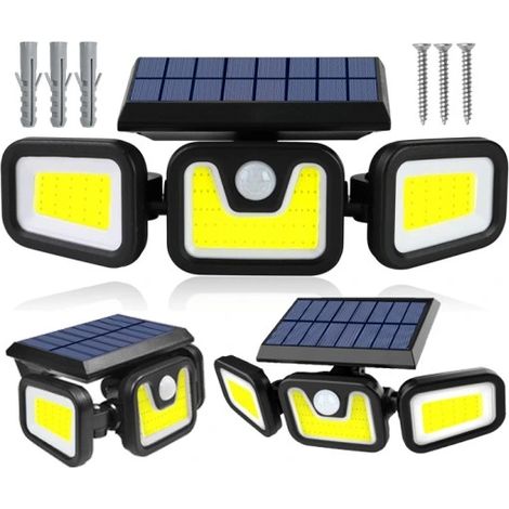 3-in-1 LED-Solarlampe für den Außenbereich, Straße, Garten, Dämmerungssensor und Bewegungsmelder